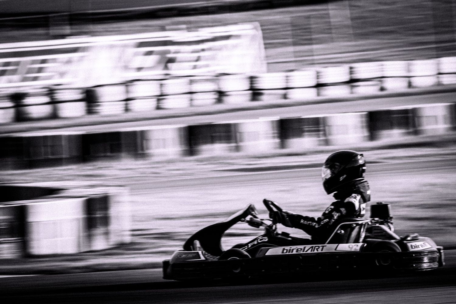kart racing black and white in Bowmanville Ontario _ Yesterday's Focus