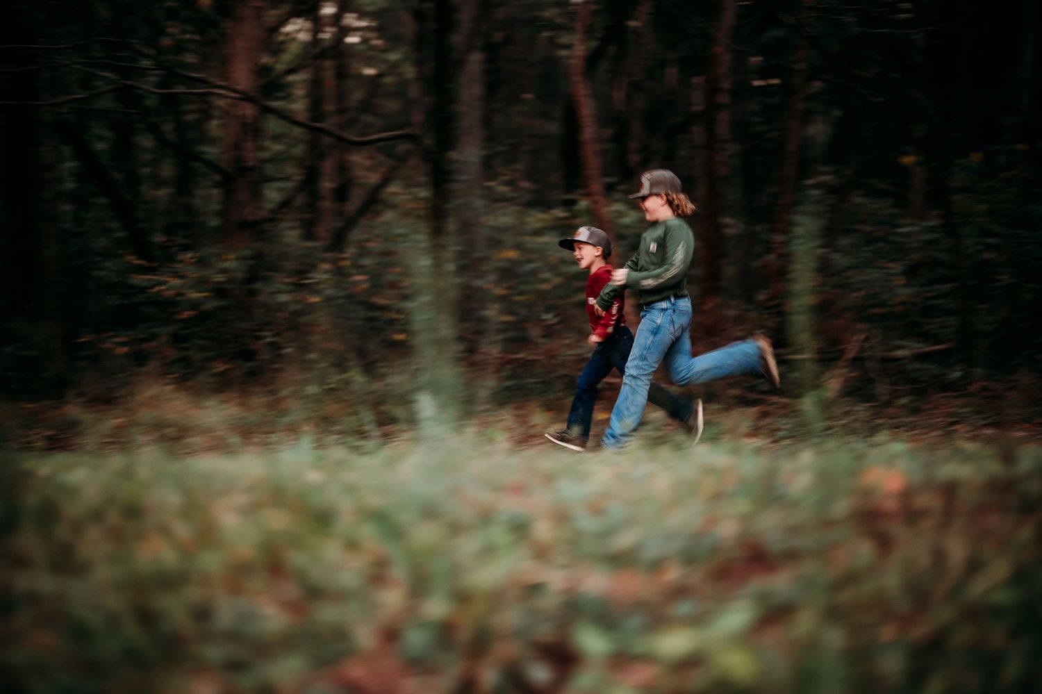 Outdoor portrait of child surrounded by fall color at Otter Creek Brandenburg KY