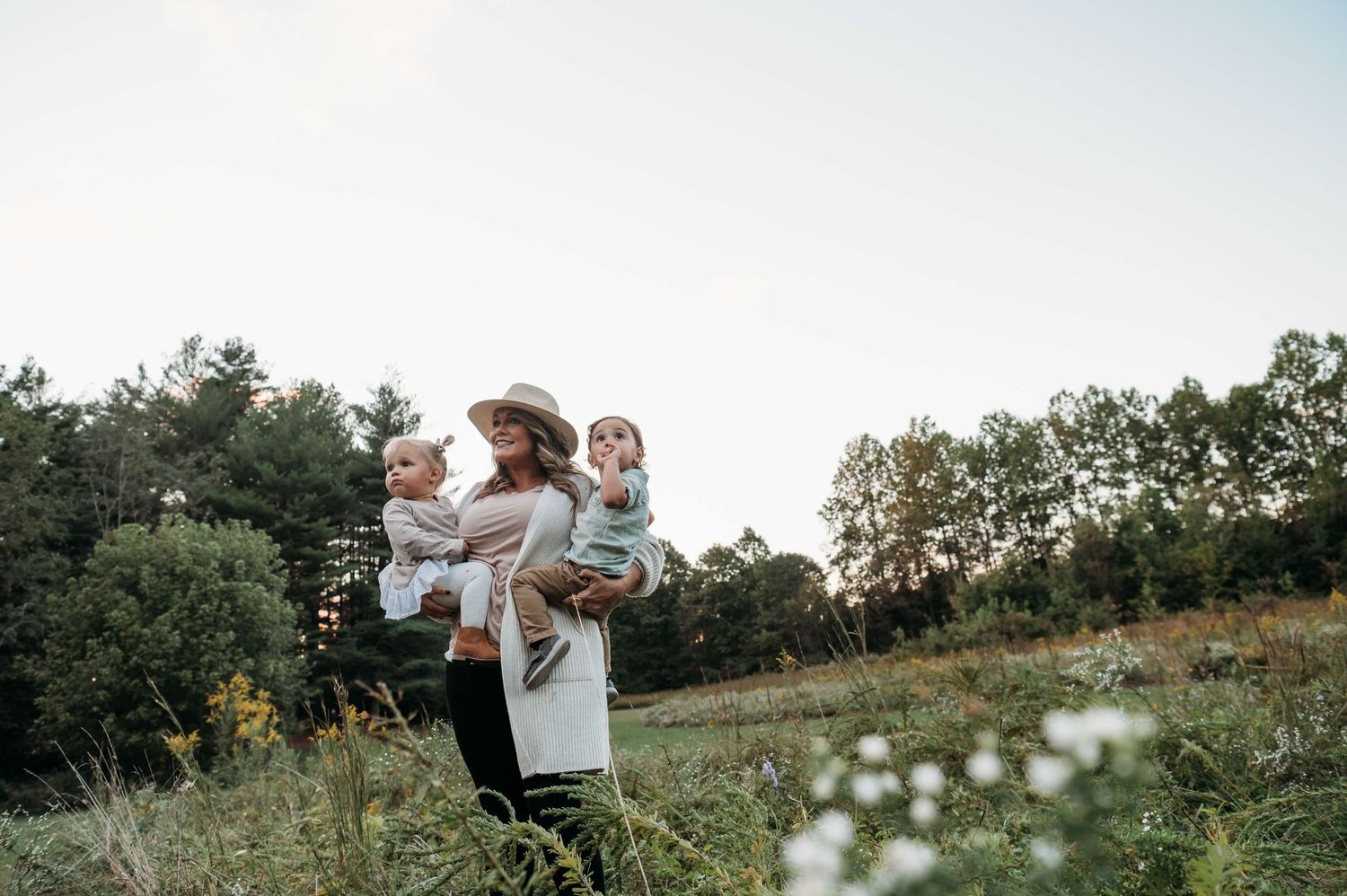 Family session glowing in golden light showing how lighting can transform your photos.