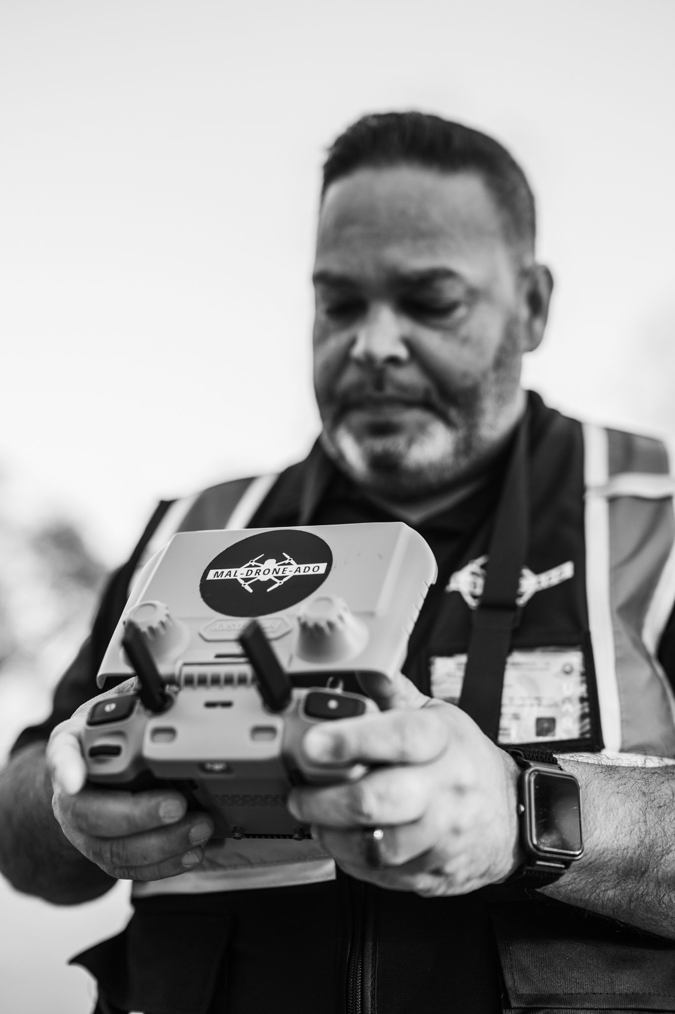 Brandenburg KY drone branding photos of José Maldonado, owner of Mal-Drone-Ado, captured by ninefifteenphoto during a real estate shoot in D