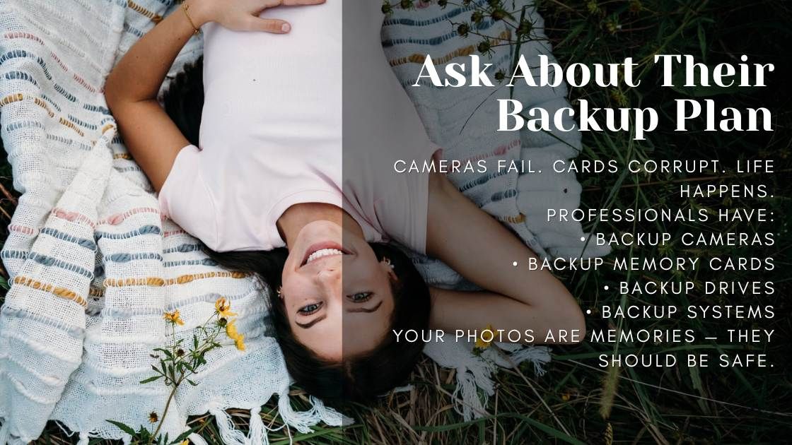 Ask photographers about backups. Professional and secure family photography by ninefifteenphoto in Kentucky.