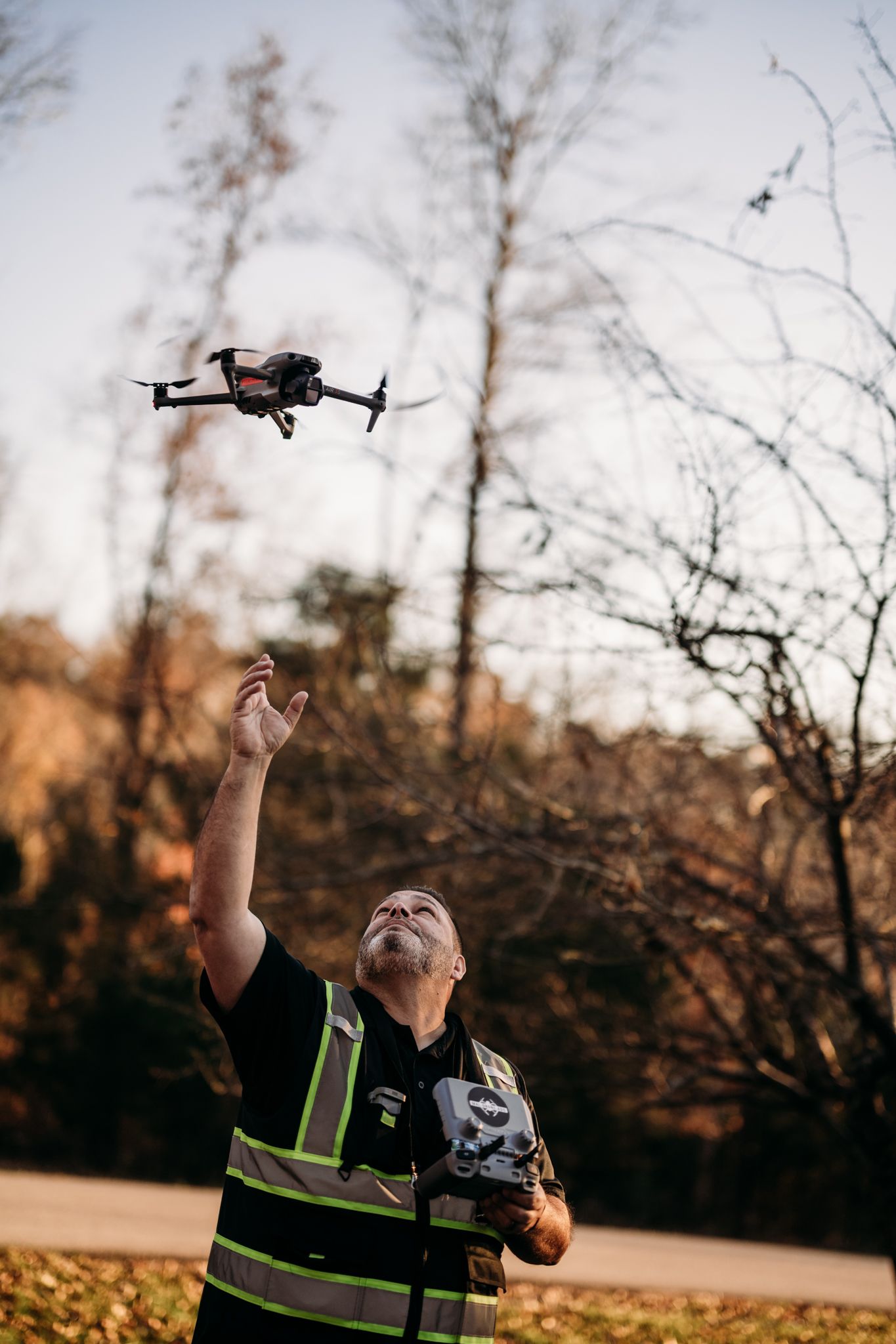 Brandenburg KY drone branding photos of José Maldonado, owner of Mal-Drone-Ado, captured by ninefifteenphoto during a real estate shoot in D