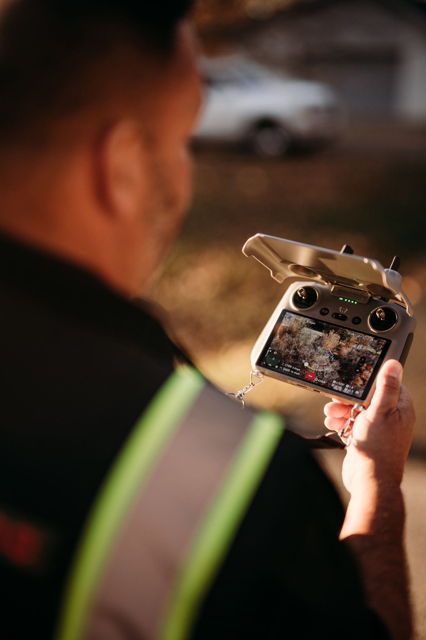 Brandenburg KY drone branding photos of José Maldonado, owner of Mal-Drone-Ado, captured by ninefifteenphoto during a real estate shoot in D
