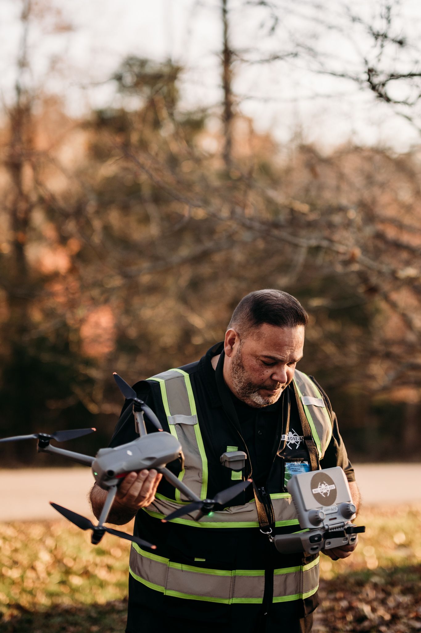 Brandenburg KY drone branding photos of José Maldonado, owner of Mal-Drone-Ado, captured by ninefifteenphoto during a real estate shoot in D