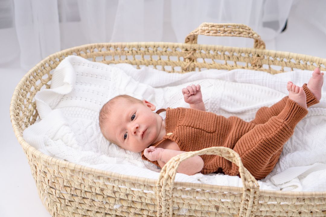 In studio newborn session in Cranbrook with soft natural light