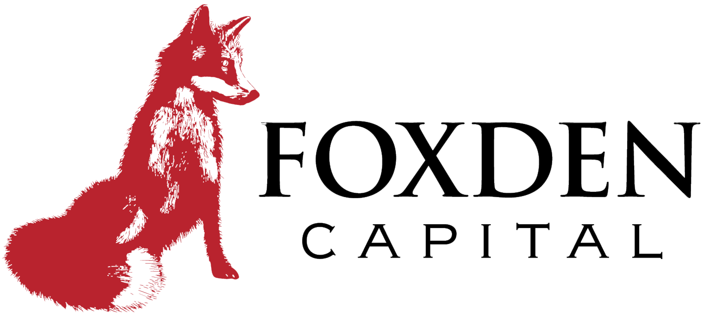 Red Foxden Capital logo featuring stylized fox head design.