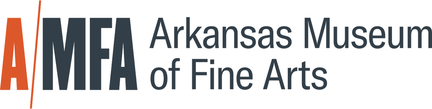 Arkansas Museum of Fine Arts logo in black text with modern design.