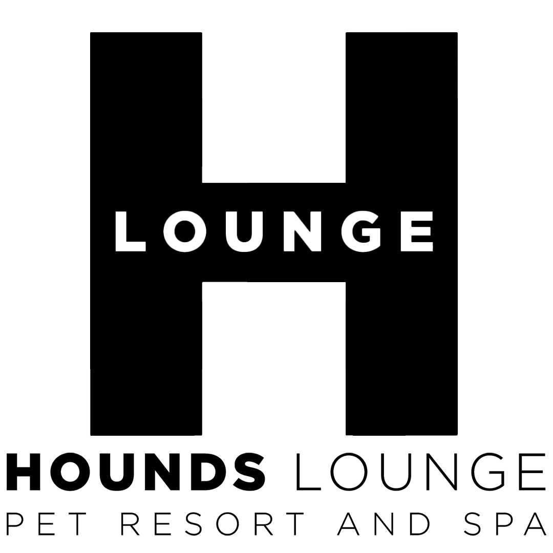 Hounds Lounge Pet Resort and Spa logo in modern black and white typography.