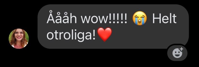Skärmdump från Messenger från en kund med texten 