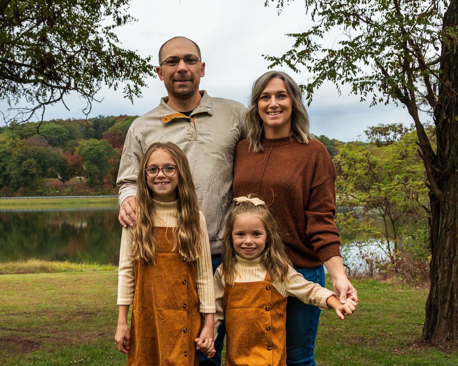 A young family of four.
