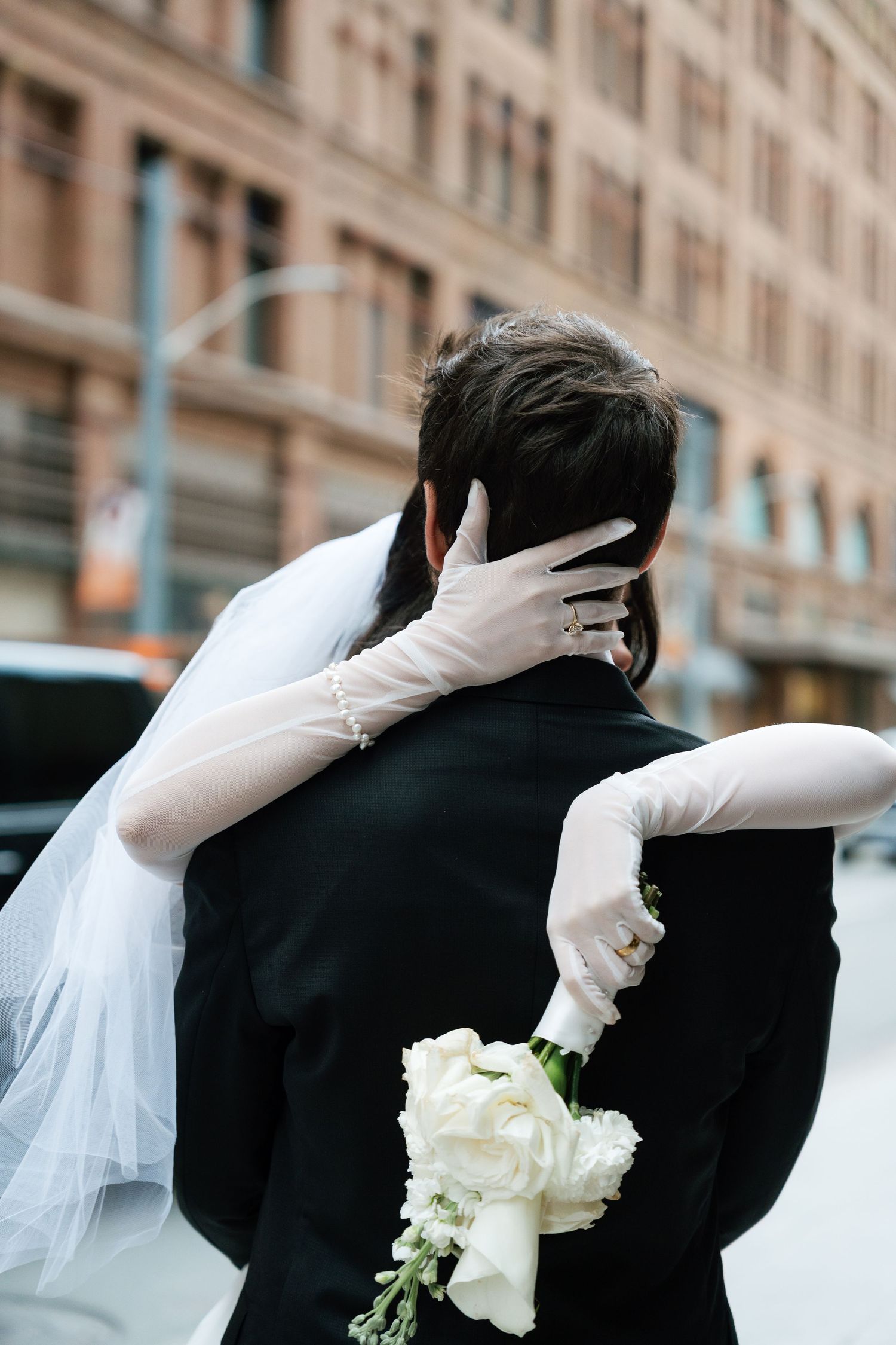 Tender moments of a newlywed couple in Toronto captured by AZ Photo Studio.