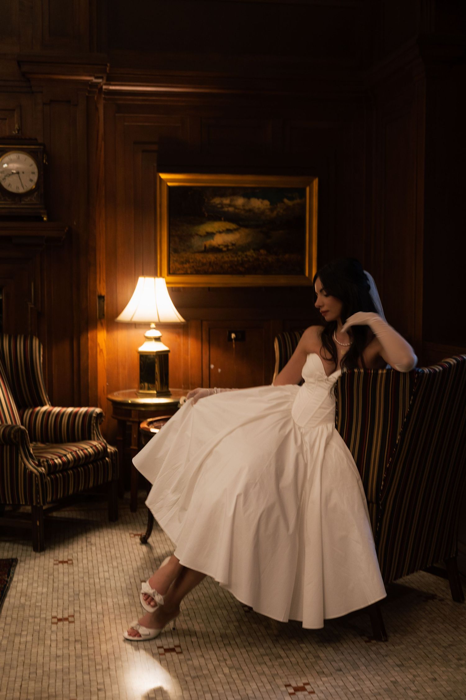 Stunning bridal portrait in a classic Toronto venue captured by AZ Photo Studio