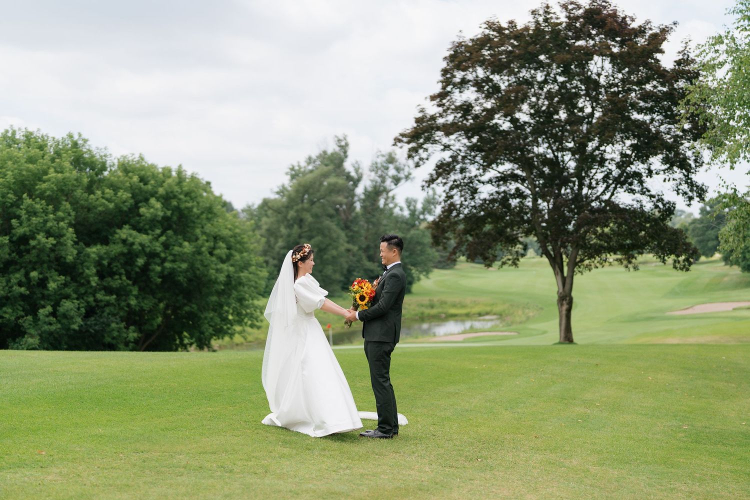 Vibrant outdoor wedding photography showcasing greenery captured by AZ Photo Studio