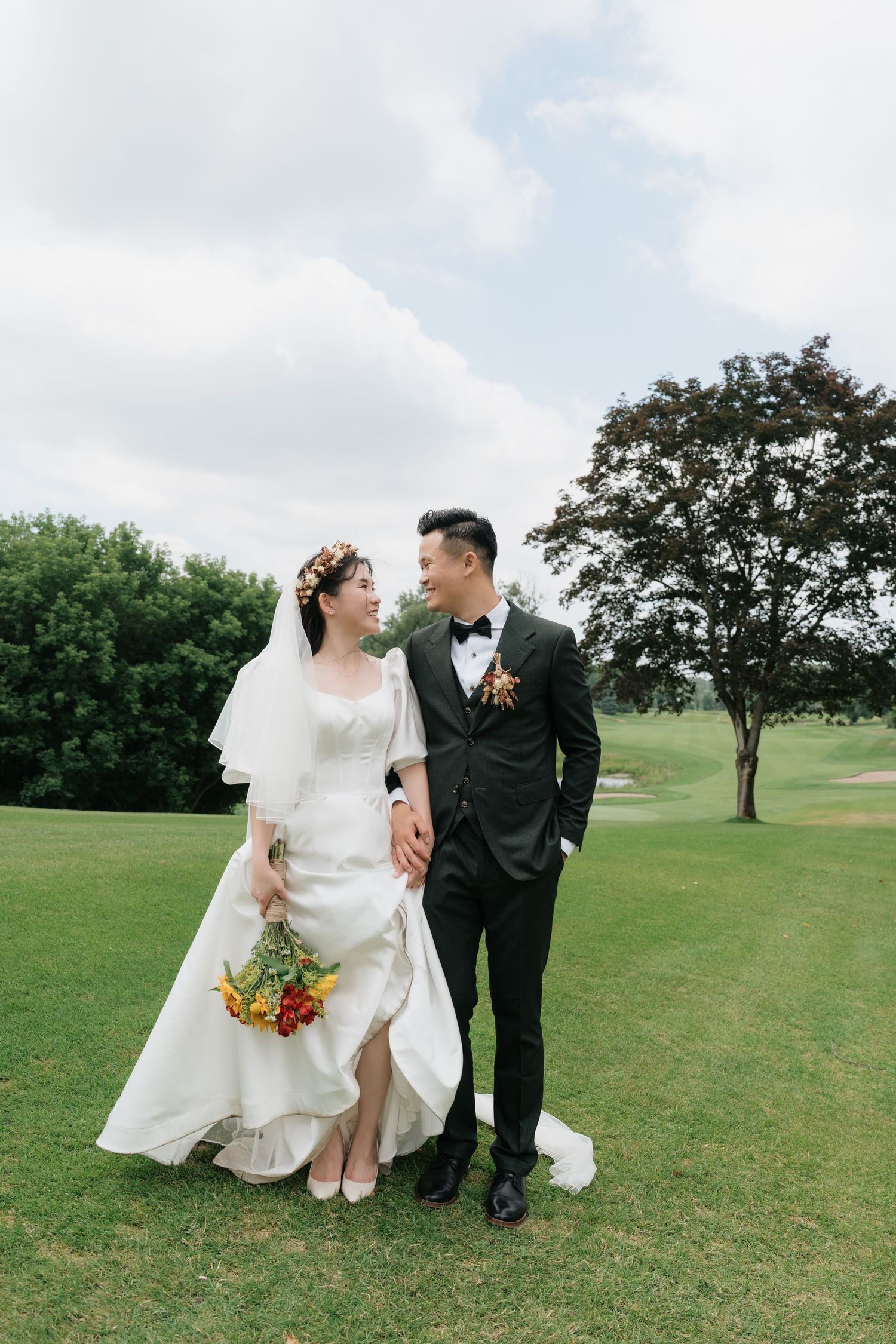 High-end wedding photography on an estate's picturesque grounds captured by AZ Photo Studio