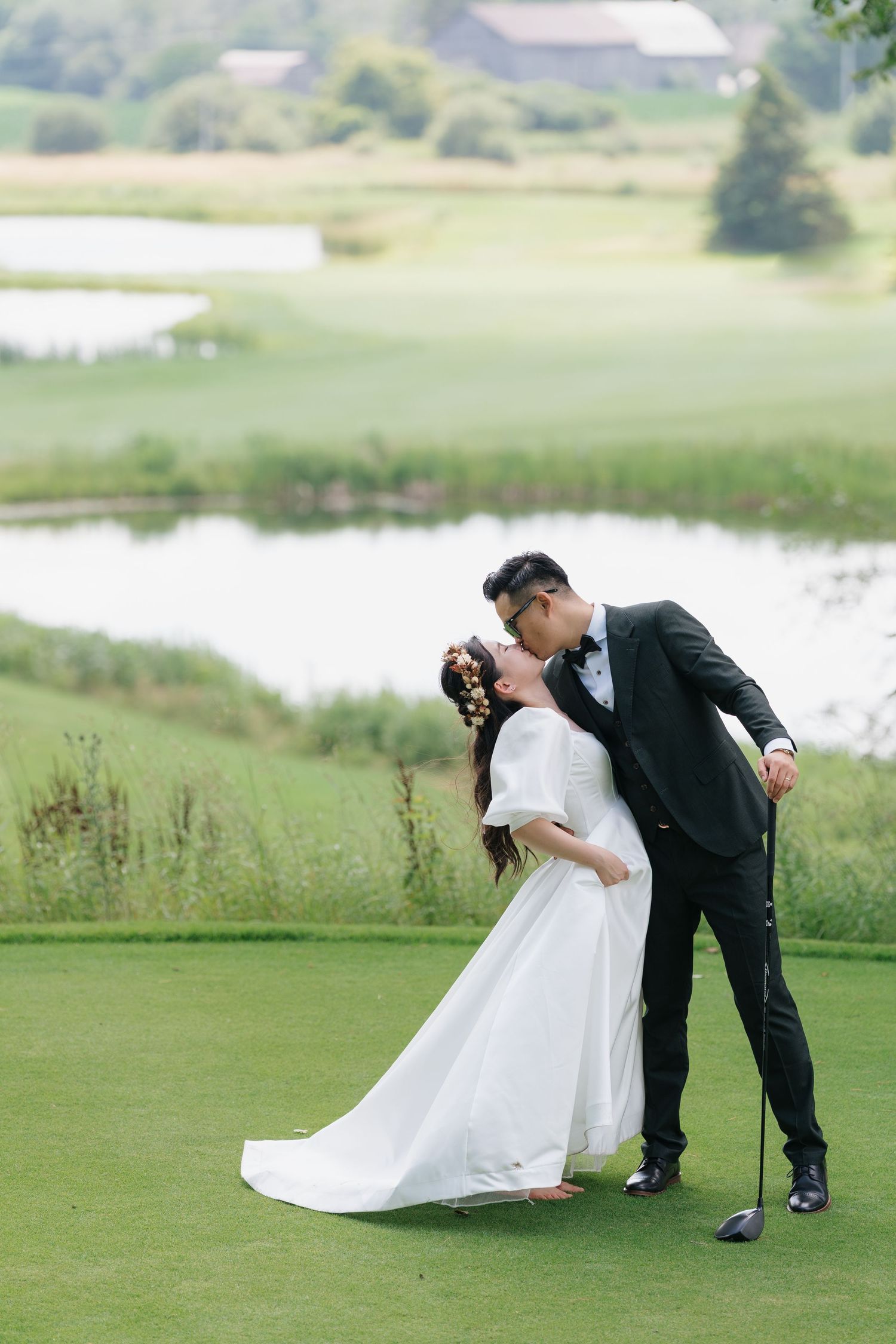 Cinematic couple's session with a vast landscape view captured by AZ Photo Studio