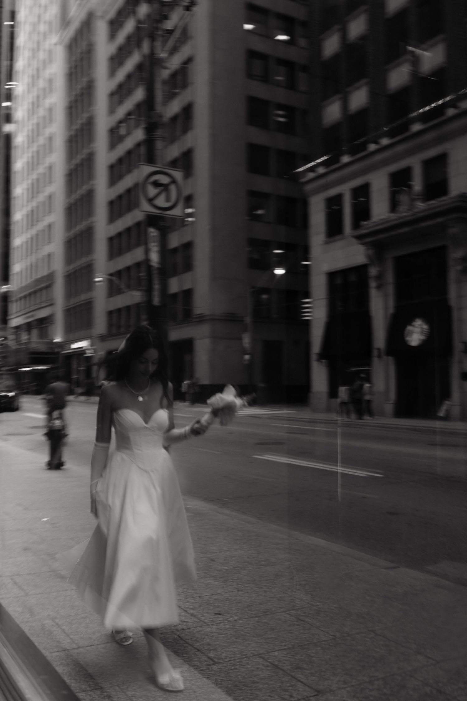 Glamorous bride portrait, blurred and motion photography captured by AZ Photo Studio