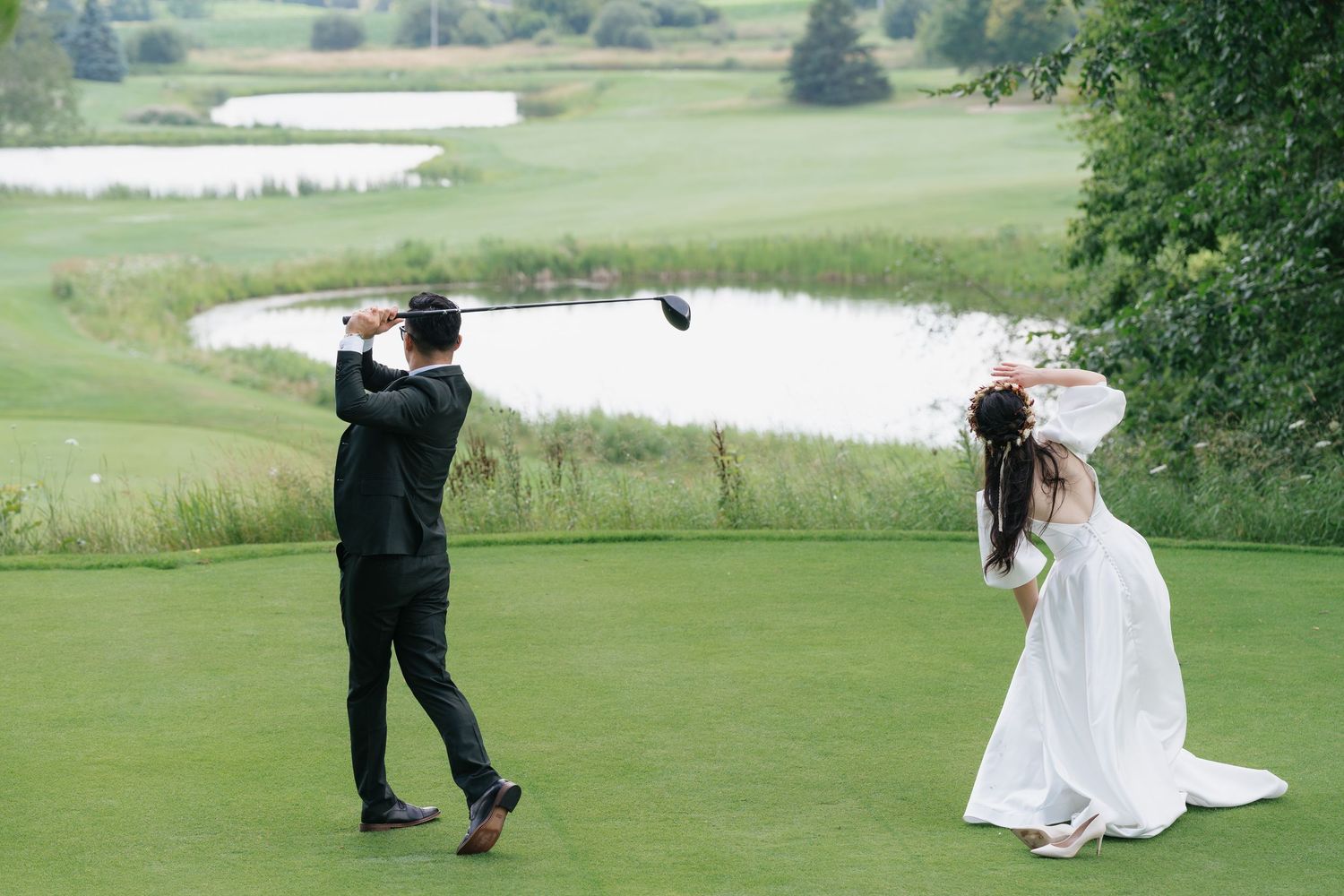 Capturing real moments with natural light in a spacious outdoor venue captured by AZ Photo Studio