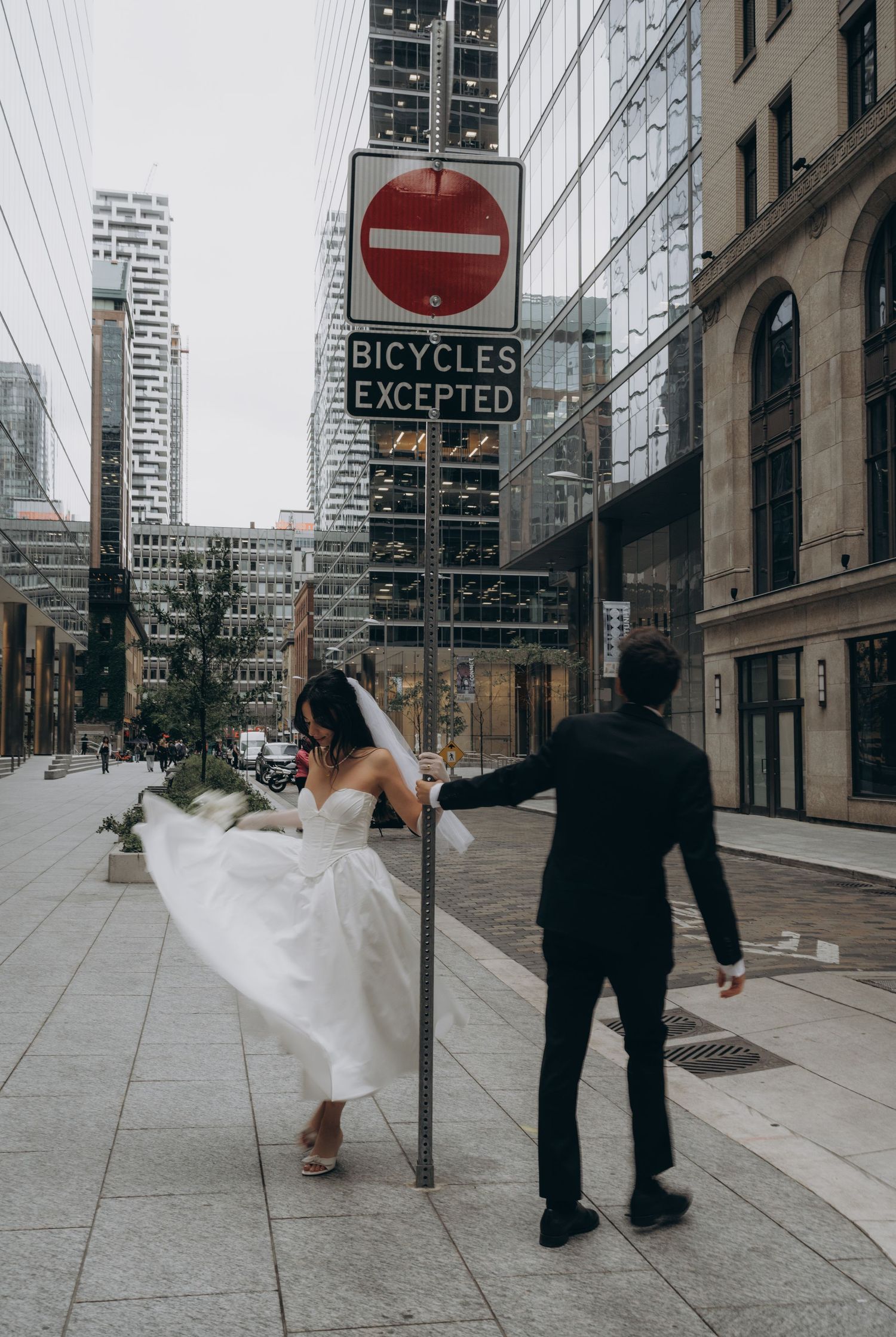 Romantic embrace between bride and groom during sunset captured by AZ Photo Studio