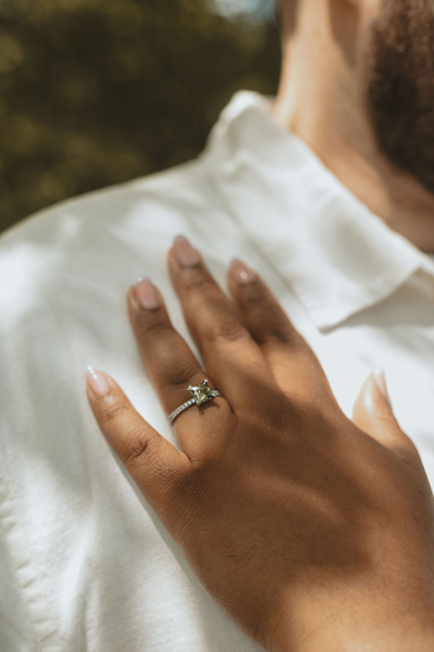 Local Sudbury Photographer captures couples beautiful engagement ring