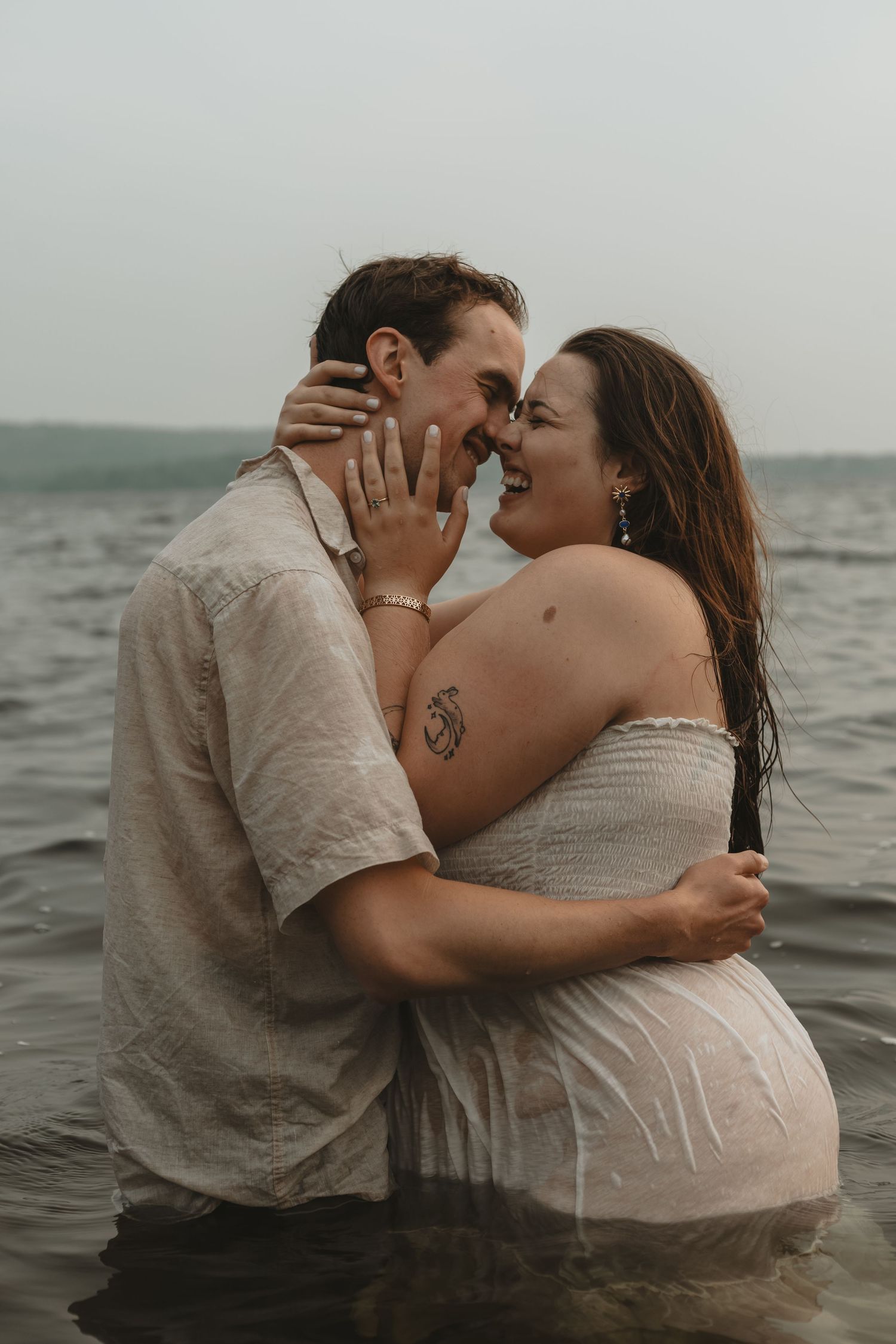 Local Sudbury Ontario Photographer captures big smiles at Kalmo Beach in Val Caron