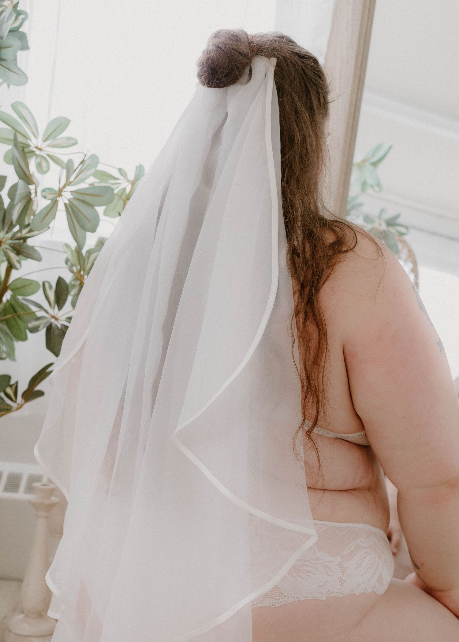 Local Sudbury Photographer captures beautiful bridal boudoir in studio session in Chelmsford