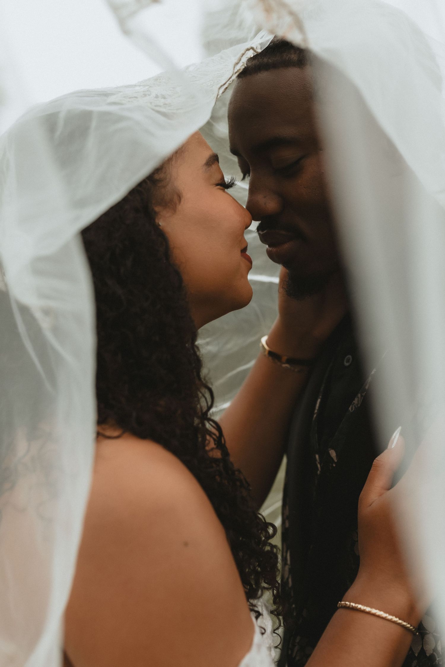 Sudbury wedding photographer capturing bride and groom soft moment