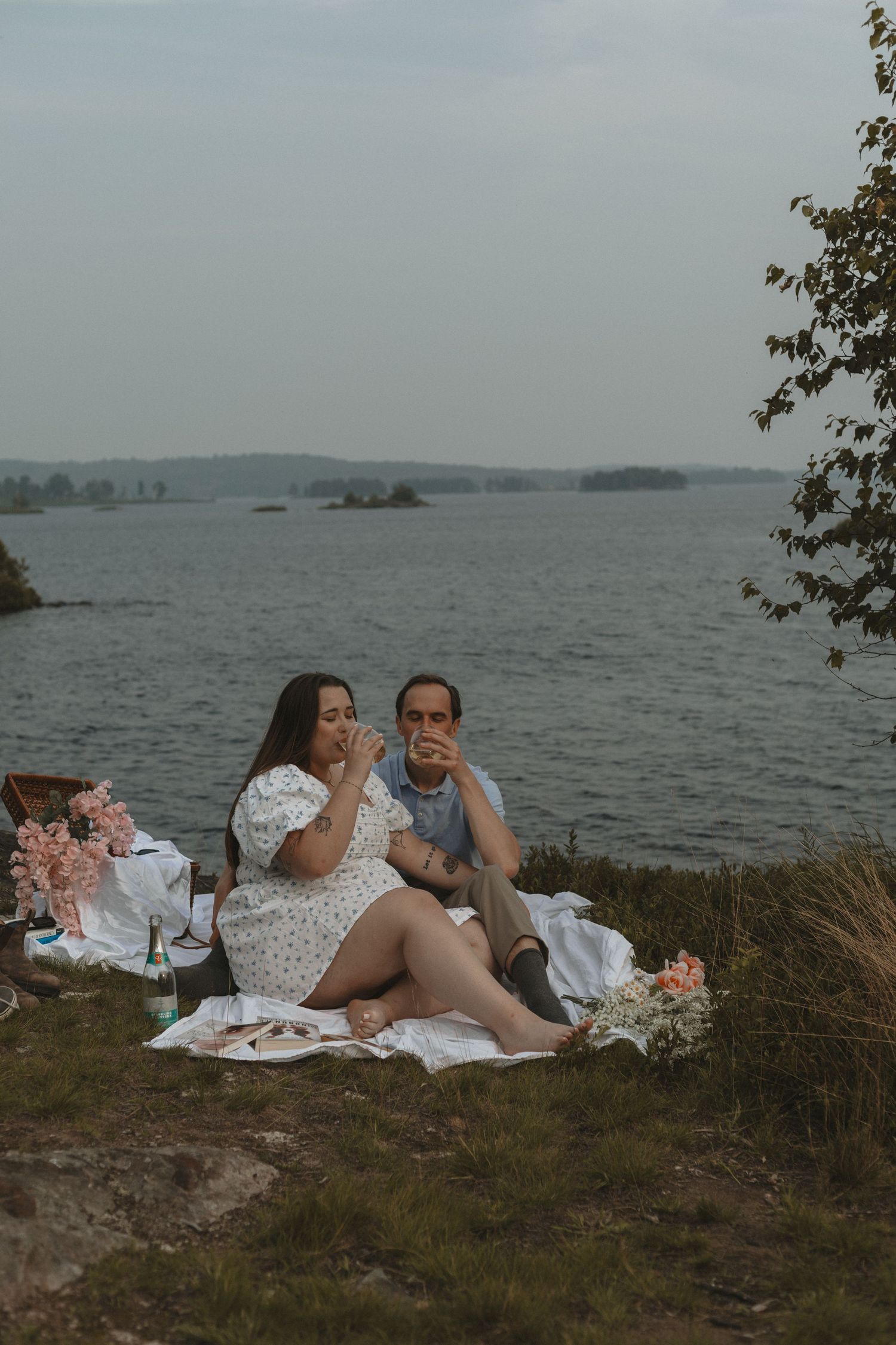 Local Sudbury Ontario Photographer captures big smiles at Kalmo Beach in Val Caron