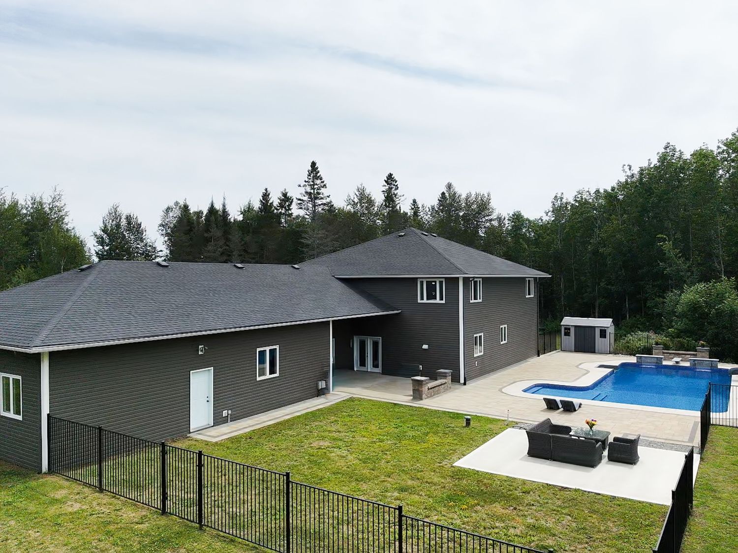 Sudbury Ontario Real Estate Photographer captures luxury home in hanmer ontario with drone photography