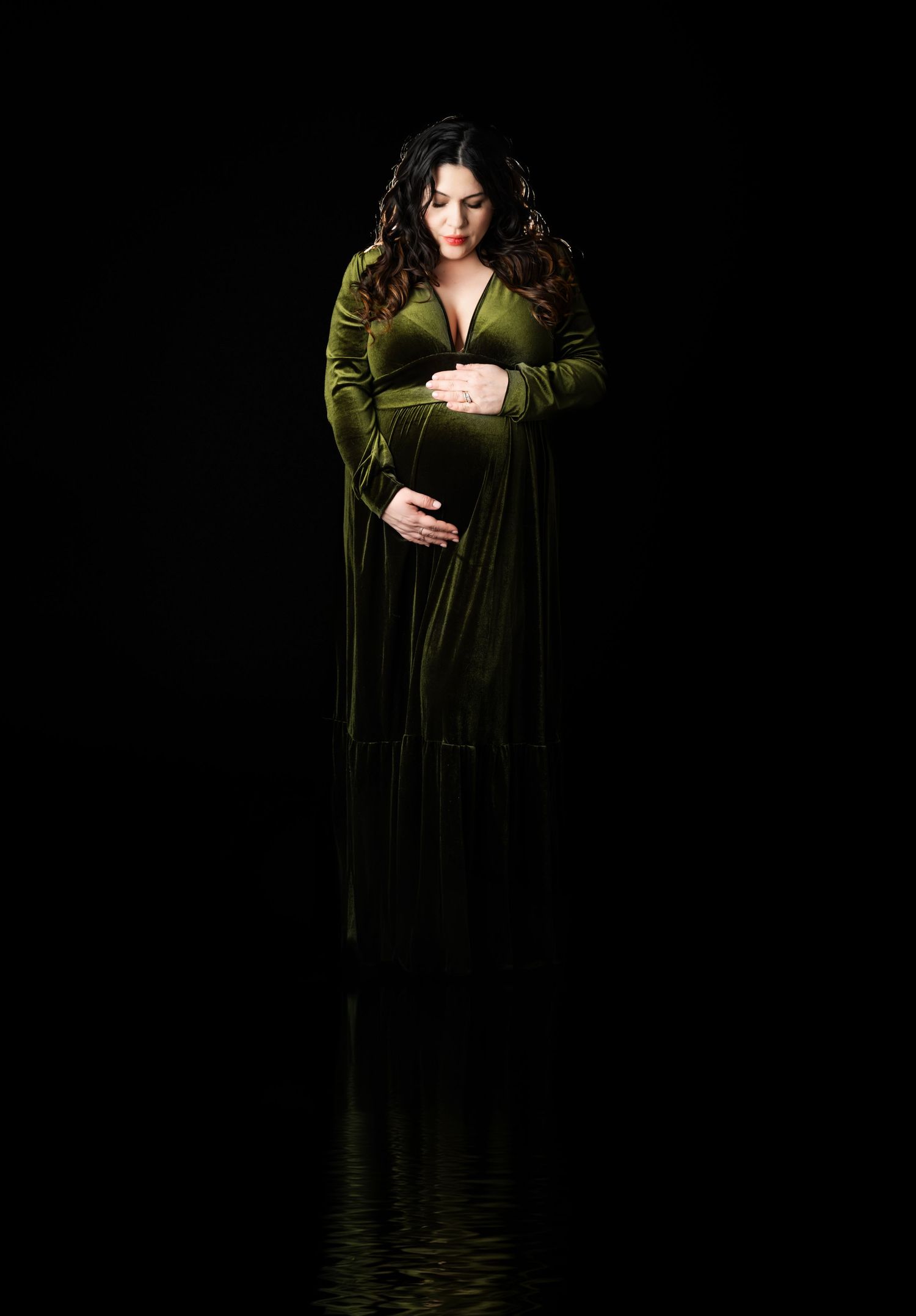 maternity green dress