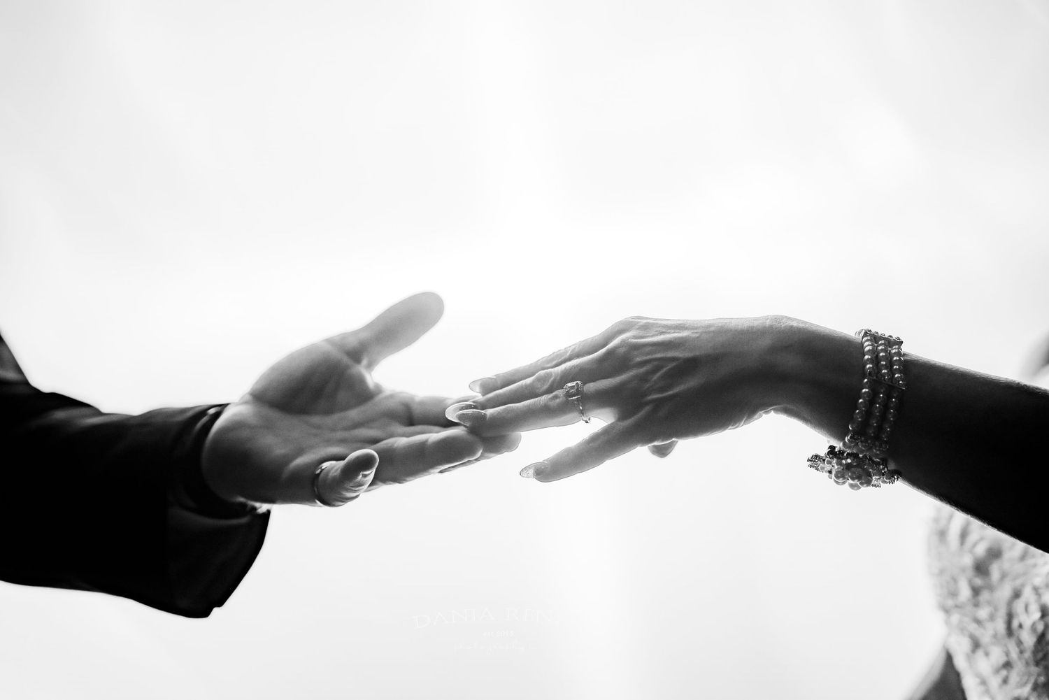 bride and groom hands