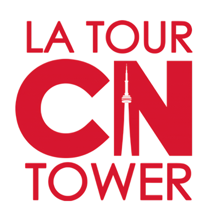 CN Tower red and white bilingual logo reading La Tour CN Tower with tower icon.