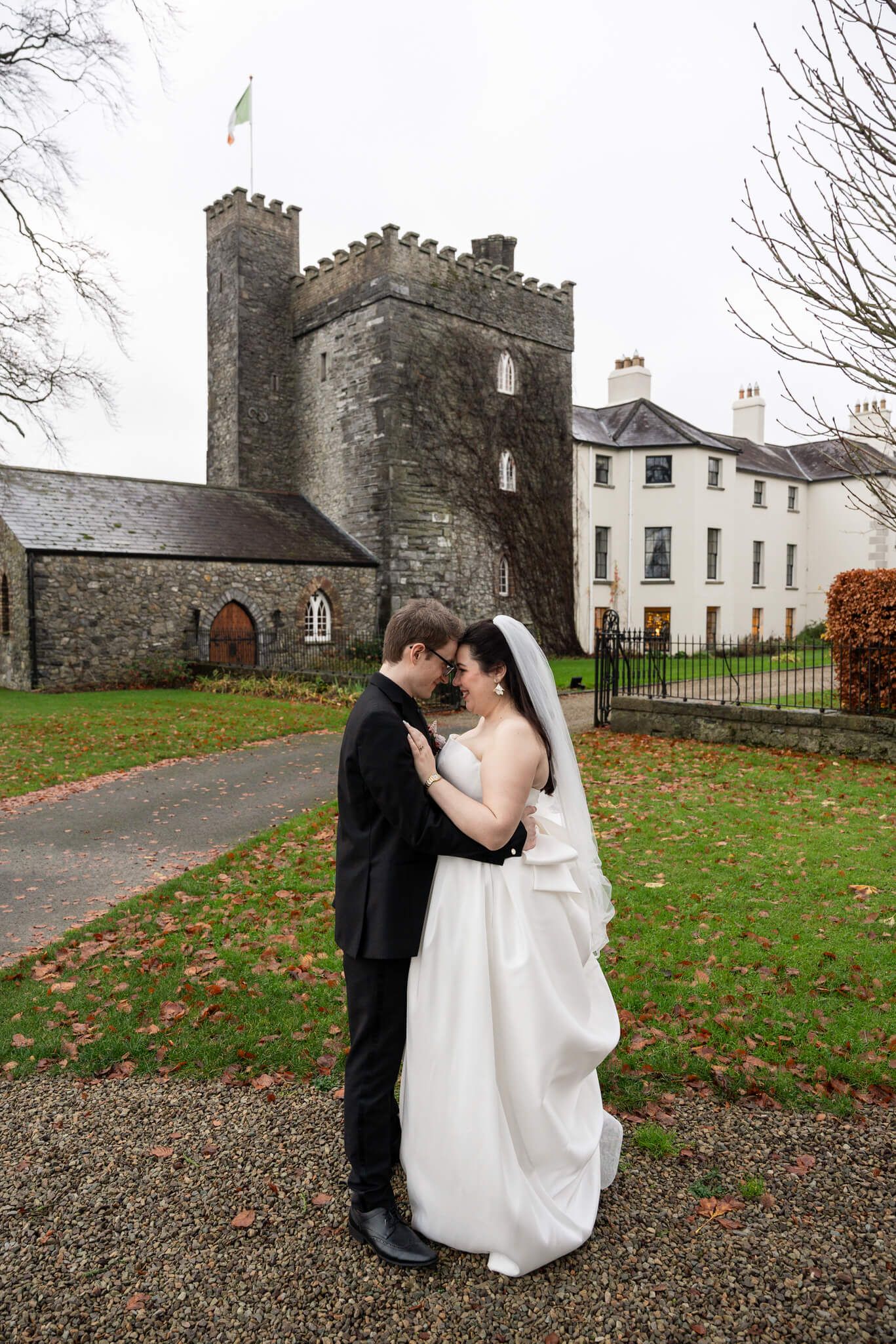 Barberstown bride and groom portrait photo by AK wedding photography and videography.