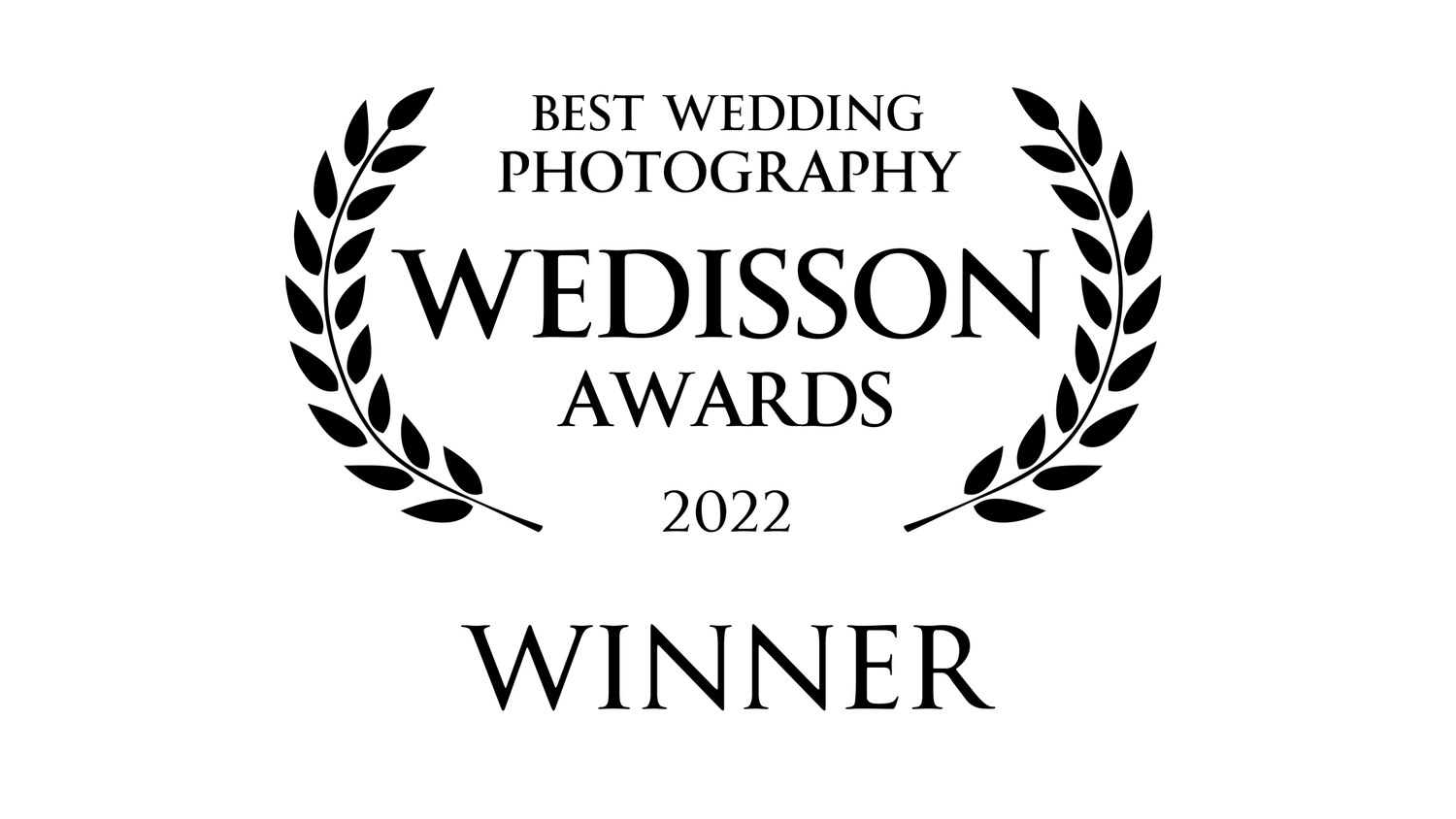 Three award badges showing 