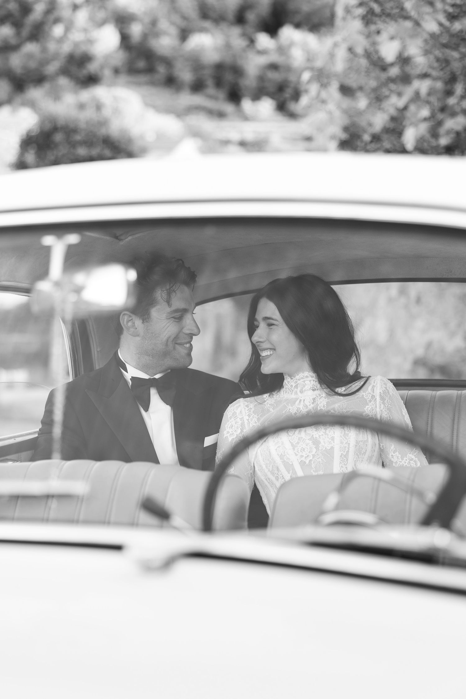Intimate moments captured through the windows of a classic car. Hvar, Croatia