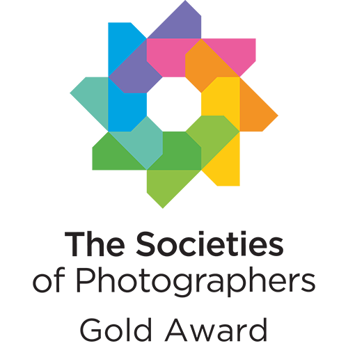 Banner signifying gold award from The Societies of Photographers