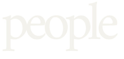 People magazine logo in light beige serif typography on a white background.