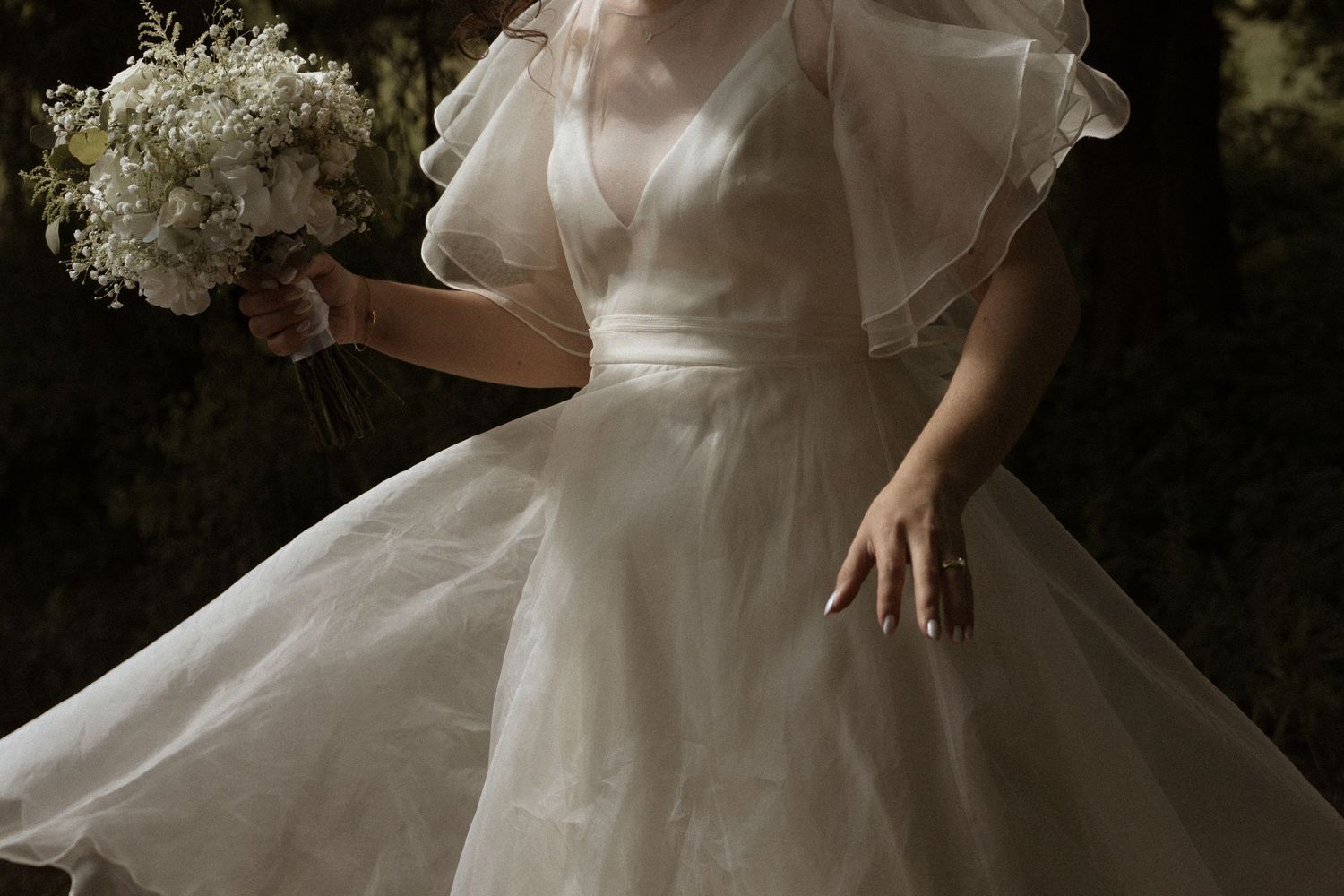 edgy and elegant bridal portrait