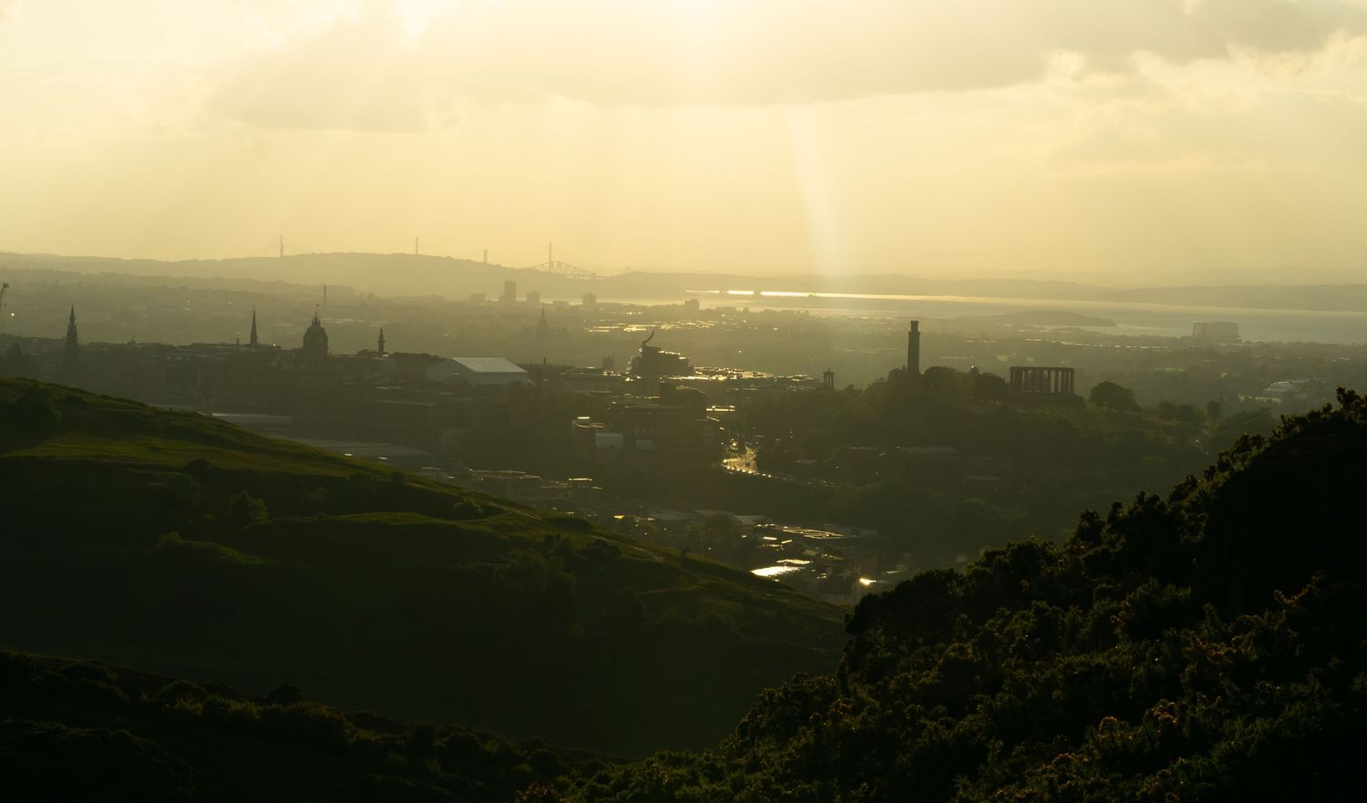 Edinburgh Cityscape at Sunset 2024 (viewed from Arthur's Seat)
