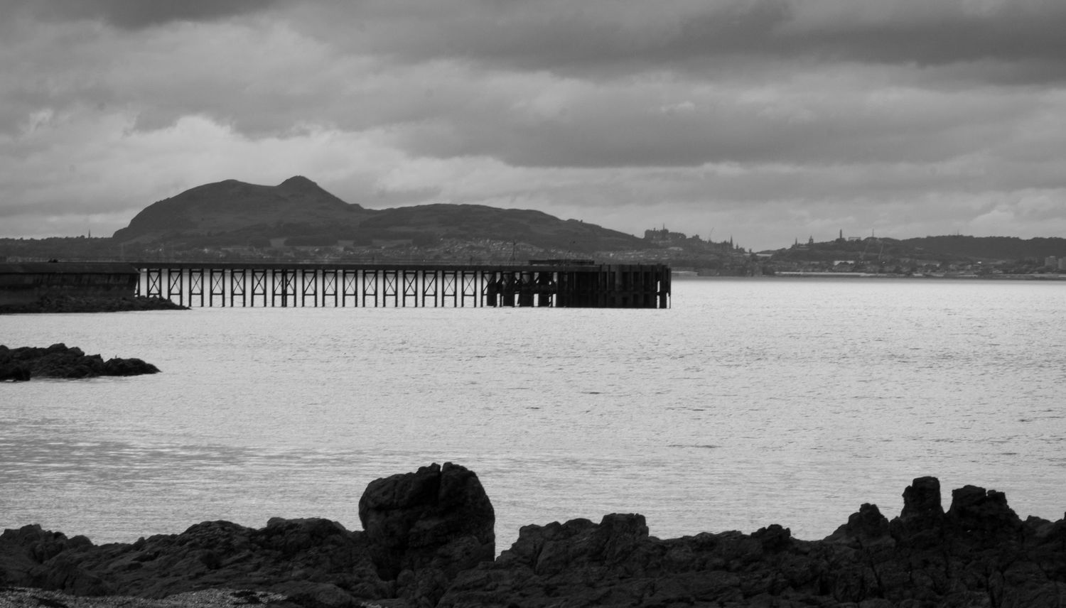 Edinburgh as viewed from Port Seton Harbour