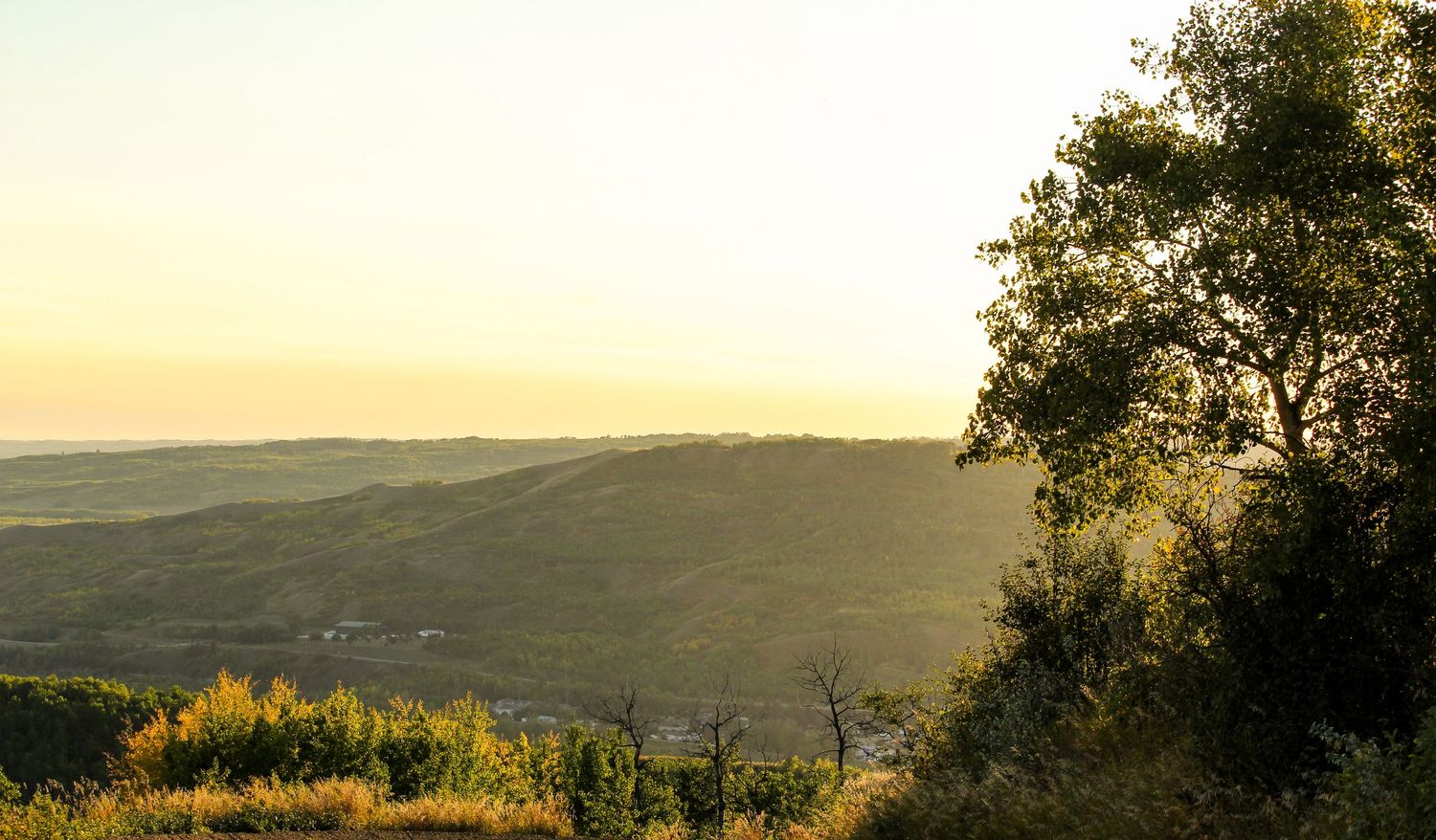 scenery shot overlooking Peace River, AB