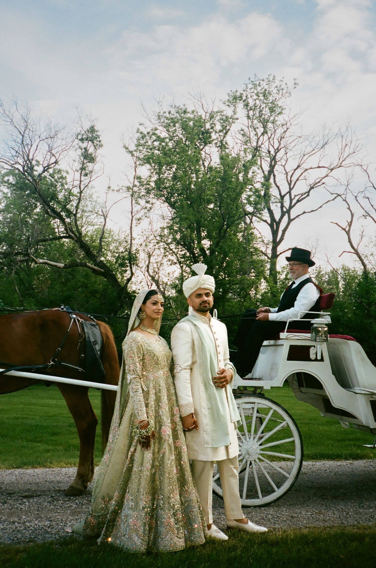 Bridgerton parasols revelry675 venue illinois chicago garden wedding nikkah katb kitab
south asian horse carriage fairytale 

south asian