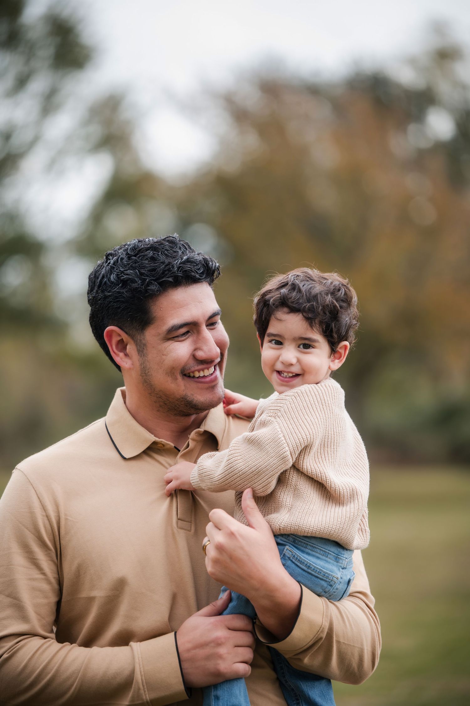 Father and son in the park. Pearland Texas