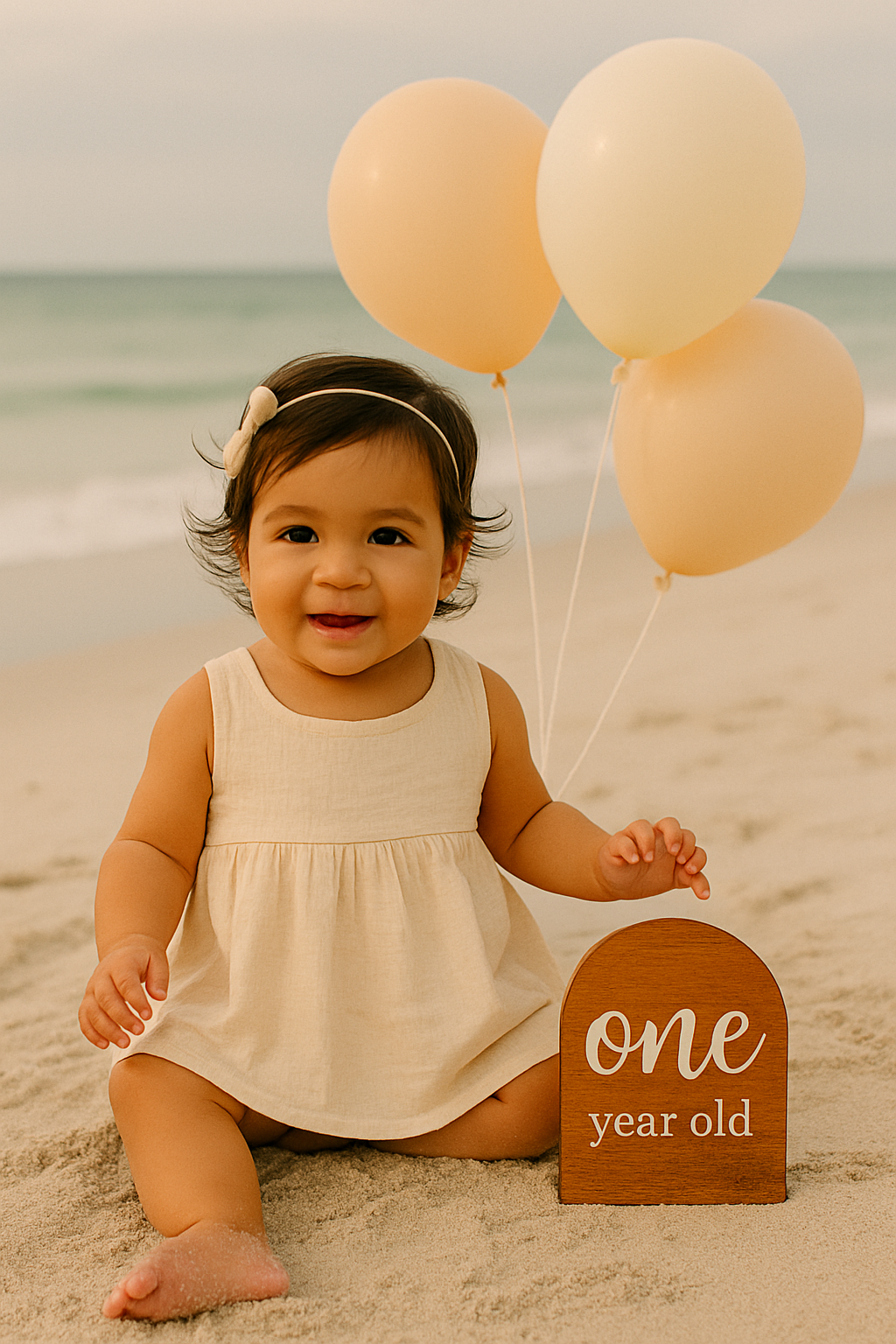 One year birthday beach photo session inspired Freeport, Surfside, Galveston eternal creations photography.