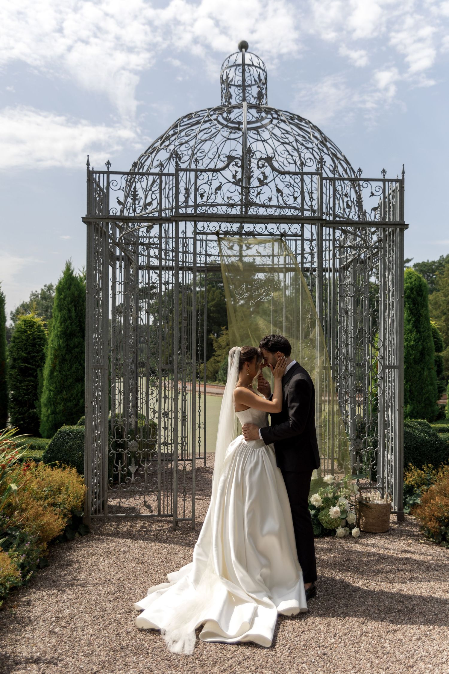 Tender bridge & groom moment captured at Capesthorne Hall in Macclesfield by Sally Gambling.