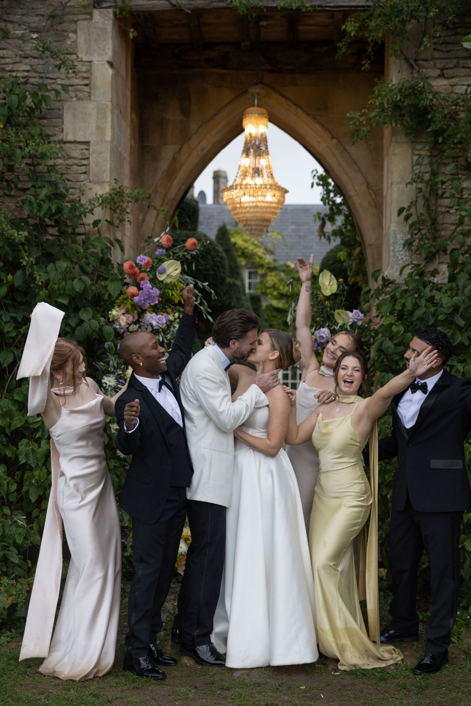 Bride and groom portraits at Euridge Manor captured by Wiltshire wedding photographer Sally Gambling