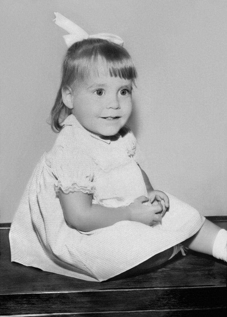 Digitally restored photo of little girl