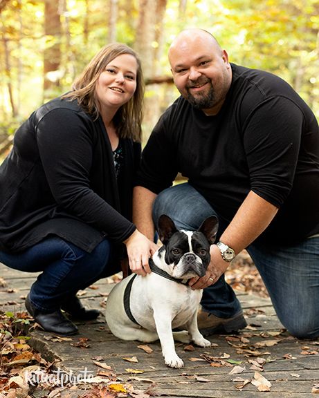 Tidy Memories founder Amanda Lundrigan with her husband Jeff and their dog Monty