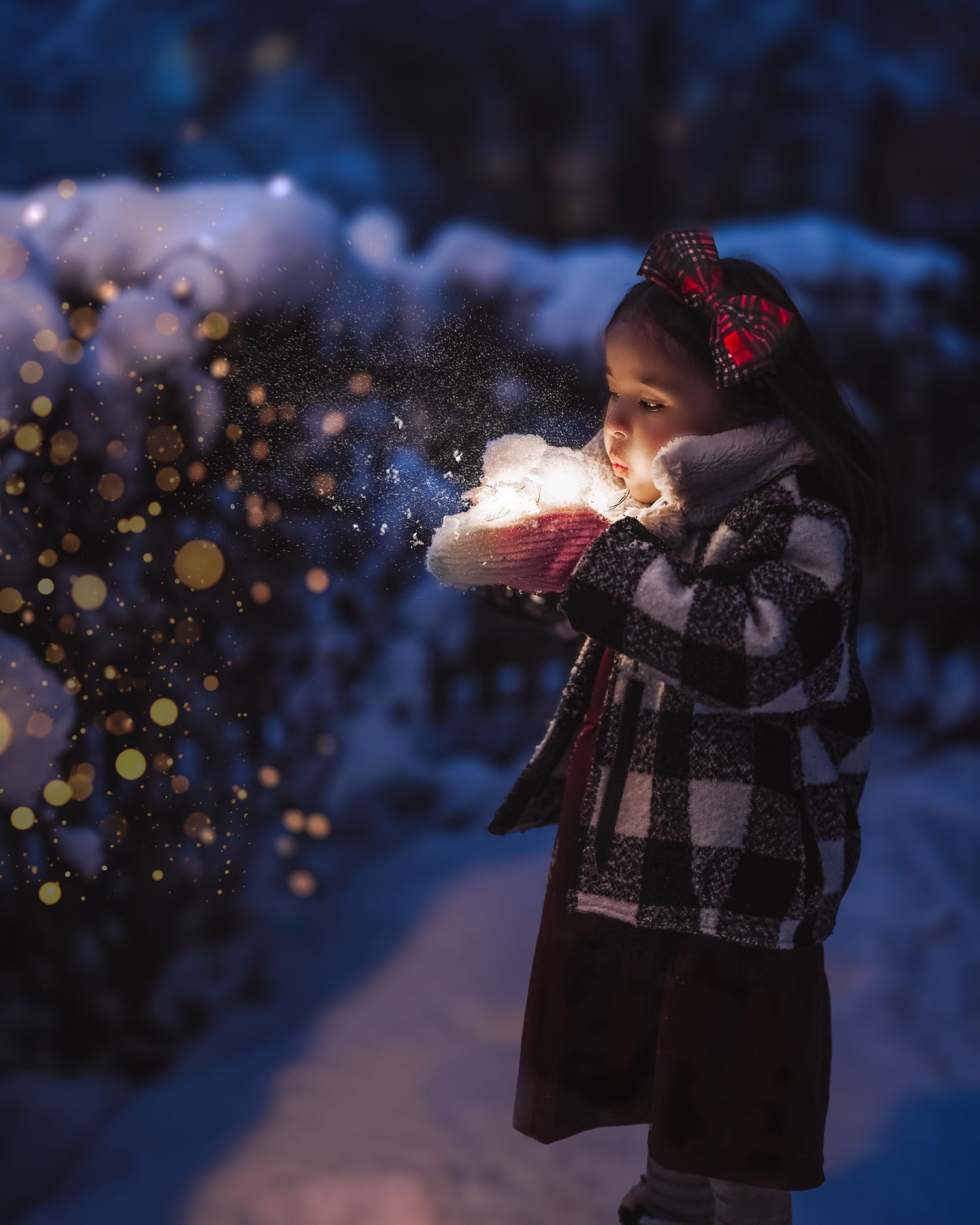Magical winter portrait of a girl in Zurich. Natural storytelling photography. Let Jiyoung Hwang capture your fairytale moments.