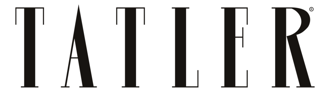 Black and white text logo design for TATLER magazine in a bold, minimalist typeface.