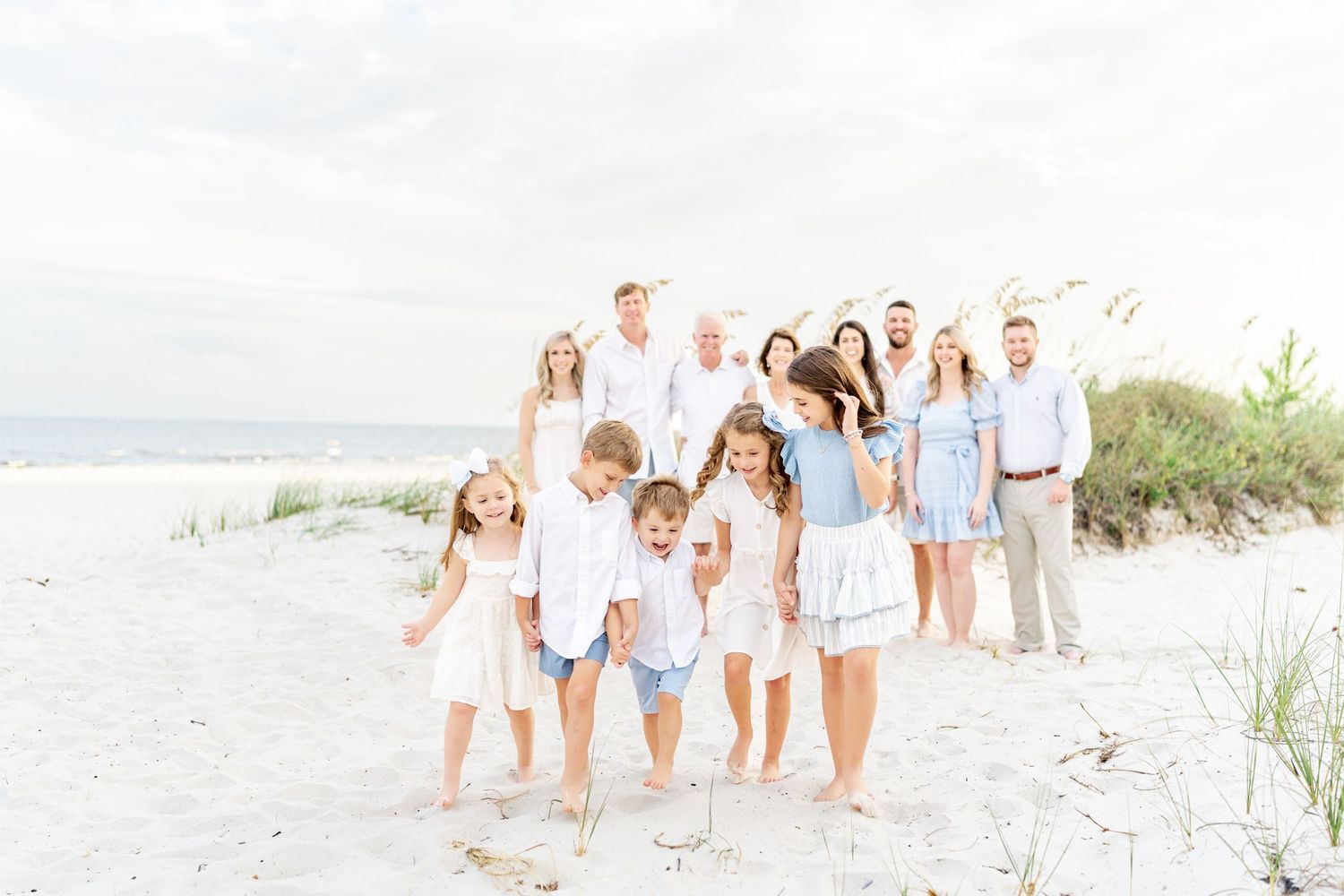 Extended Family beach session located in Bay St. Louis, Mississippi